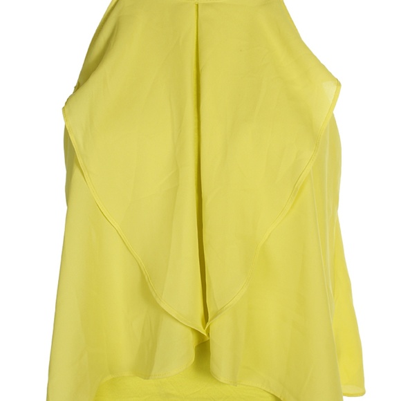 New Bar III Sleeveless Draped Flowy Neon Top - Picture 7 of 7